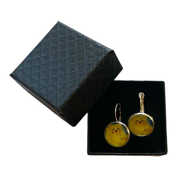 Pikachu Dangle Earrings – Pokémon-Inspired Jewelry – Cute Gamer Girl Gift - Picture 3 of 5